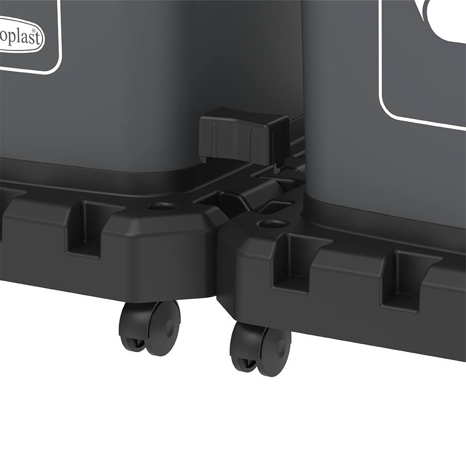 Modular Recycle Bins with Swing Lids