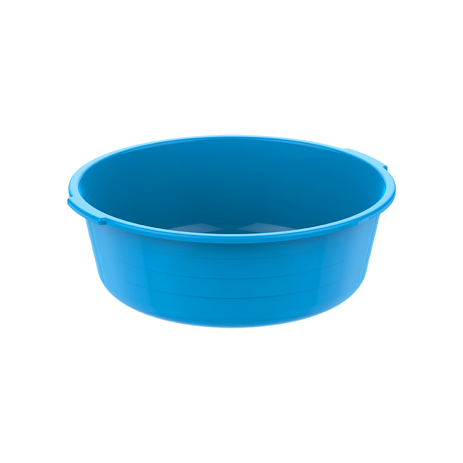 12" Round Plastic Basin Tub 6L