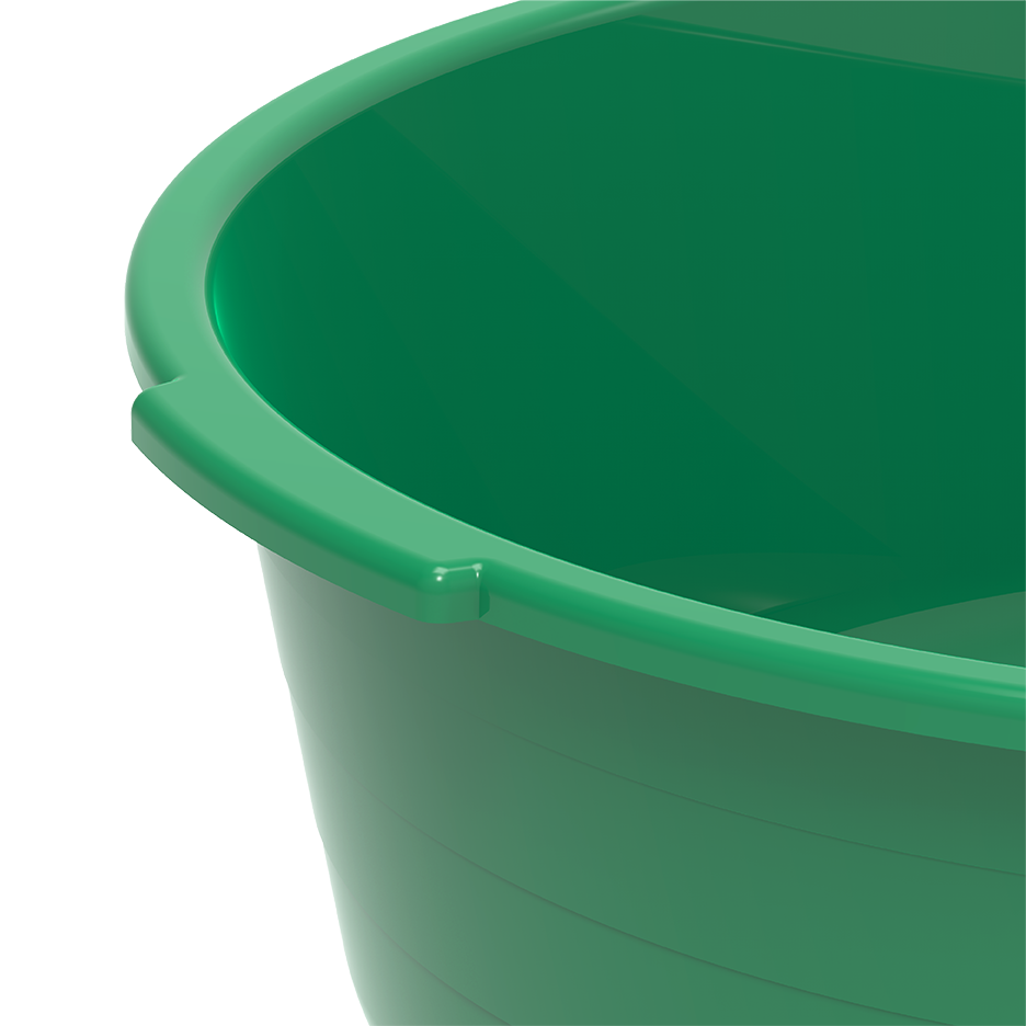 14" Round Plastic Basin Tub 8.5L