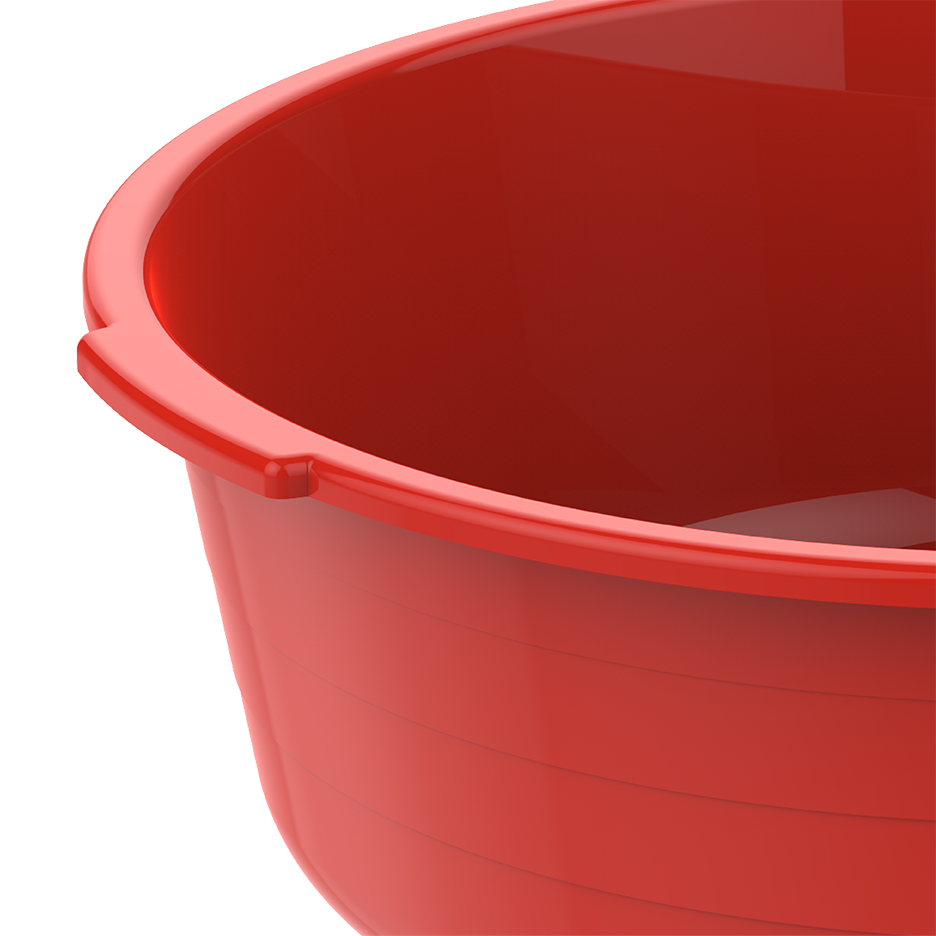 12" Round Plastic Basin Tub 6L