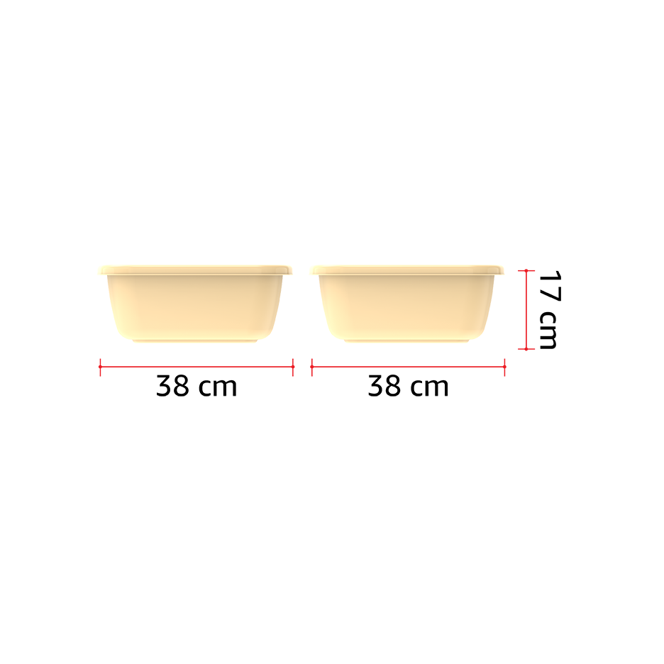 12L Square Plastic Basin Tub