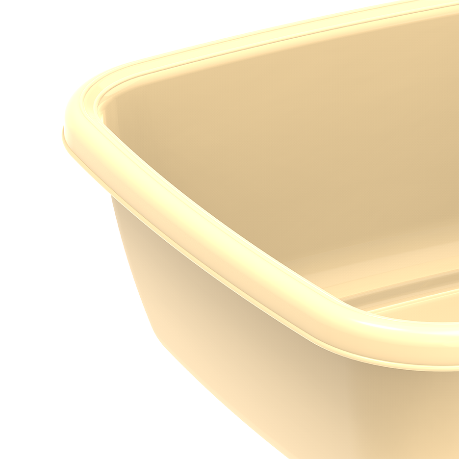 6L Square Plastic Basin Tub