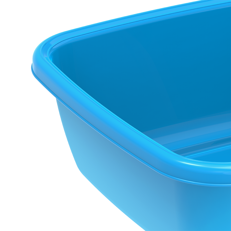 12L Square Plastic Basin Tub