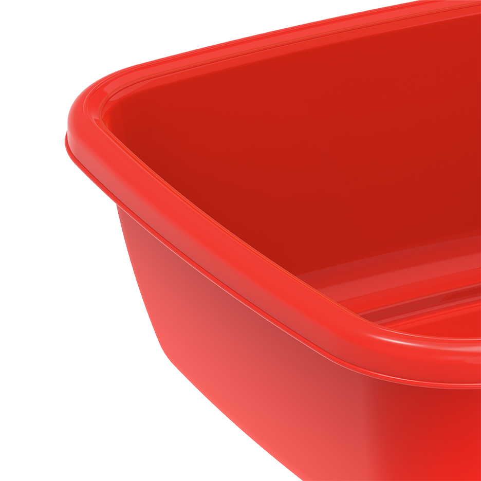 6L Square Plastic Basin Tub