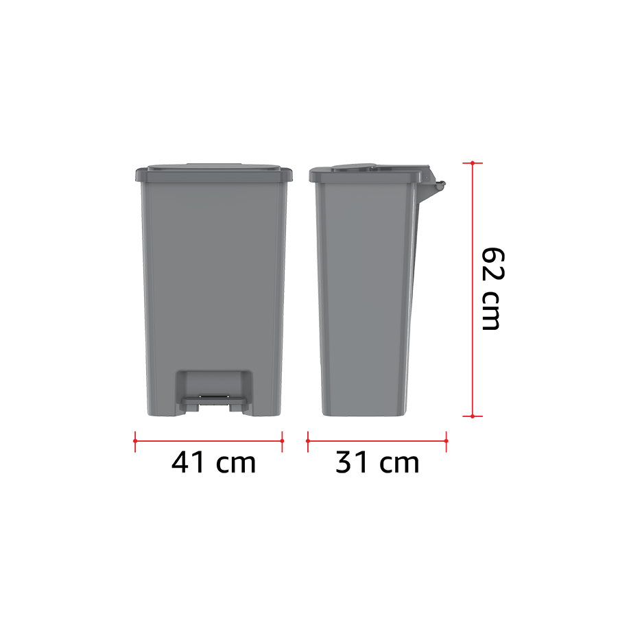 44L Step-on Waste Bin with Pedal