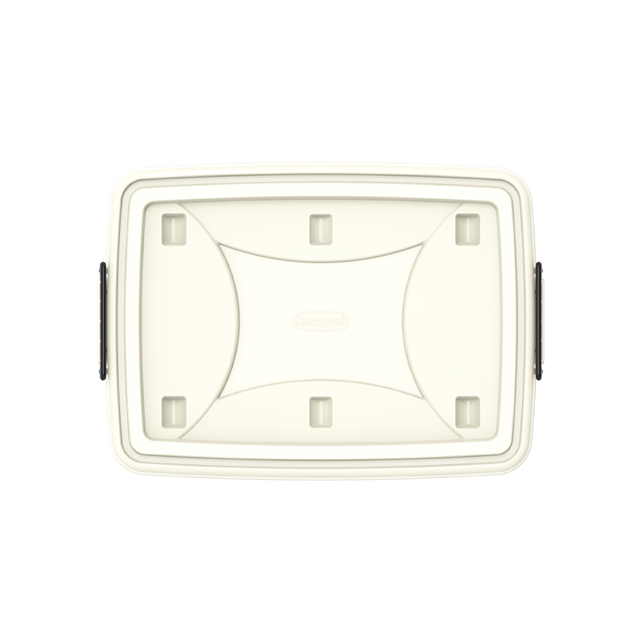 132L Clear Plastic Storage Box with Wheels & Lockable Lid