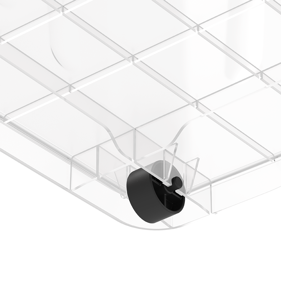 132L Clear Plastic Storage Box with Wheels & Lockable Lid