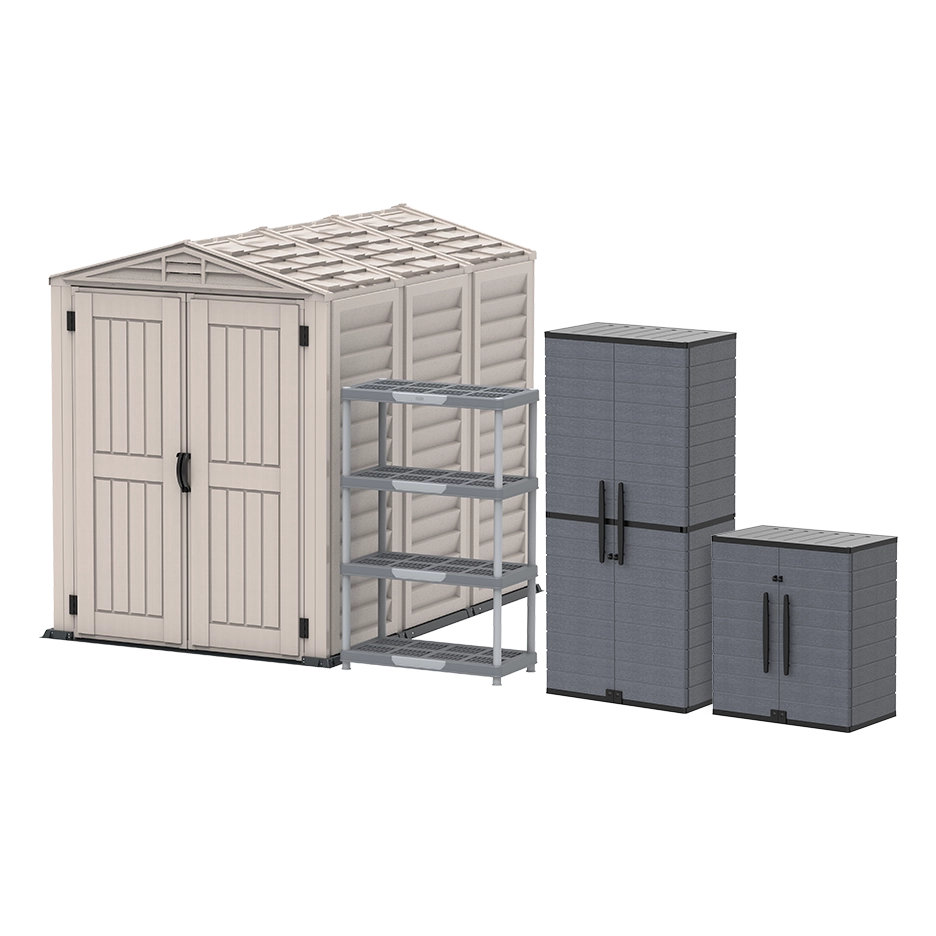 YardMate PLUS 5x8ft Shed Mega Storage 4-in1 Exclusive Bundle