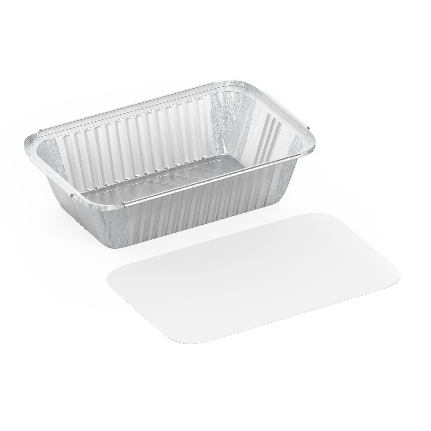 1600 cc Pack of 10 Aluminium Containers with Lids