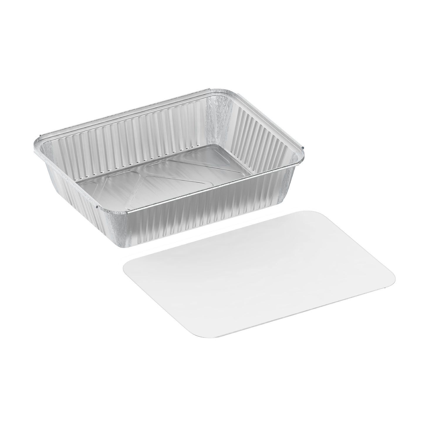 1850 cc Pack of 10 Aluminium Containers with Lids