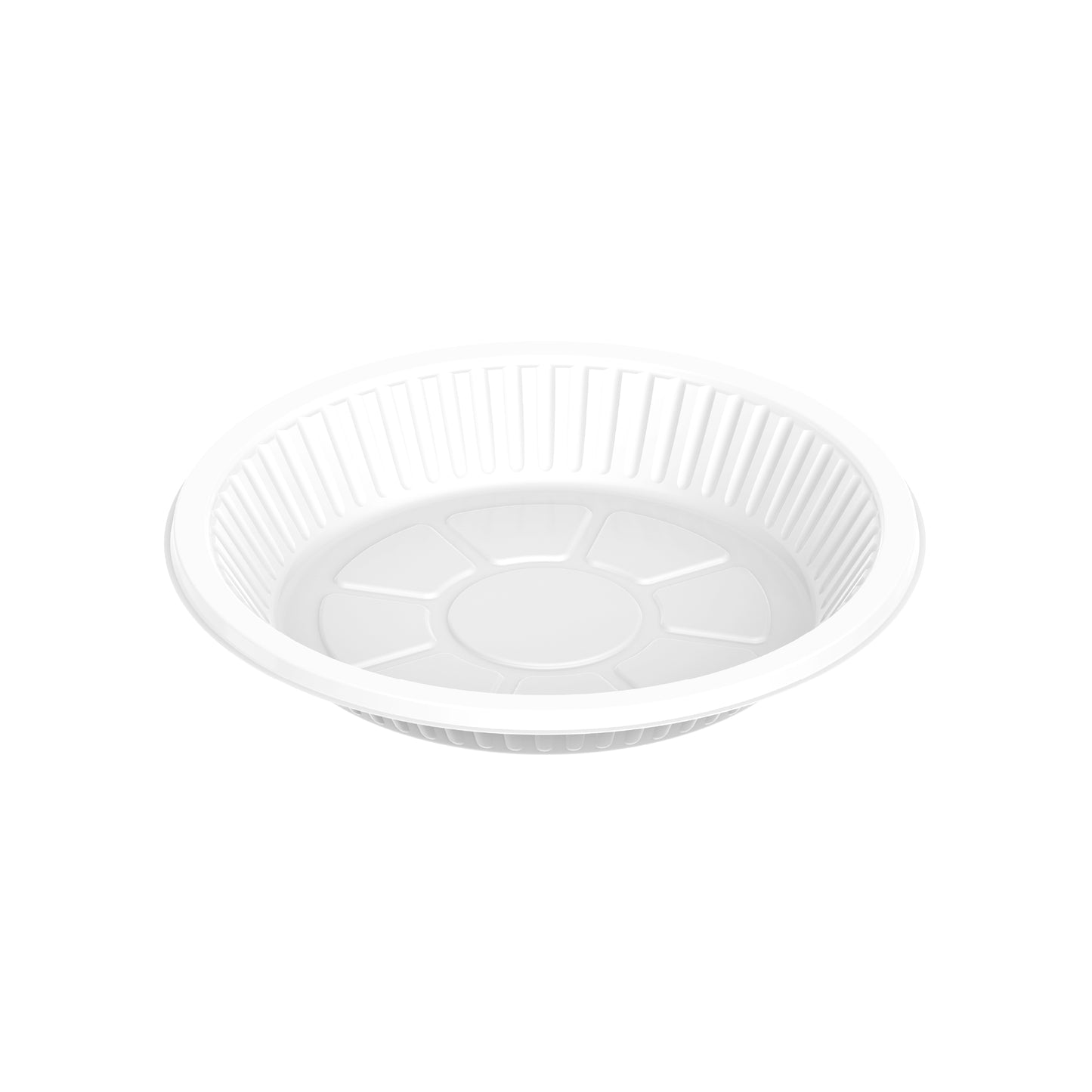 1 Compartment Pack of 25 White 18 cm Plastic Plates