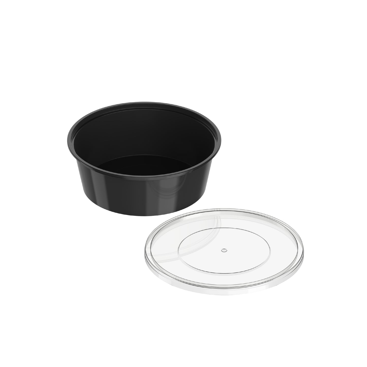 250 ml Pack of 10 Black Microwave Containers with Clear Lids