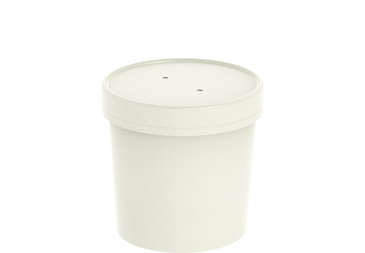 26 oz Pack of 20 White Kraft Soup Containers with Lids