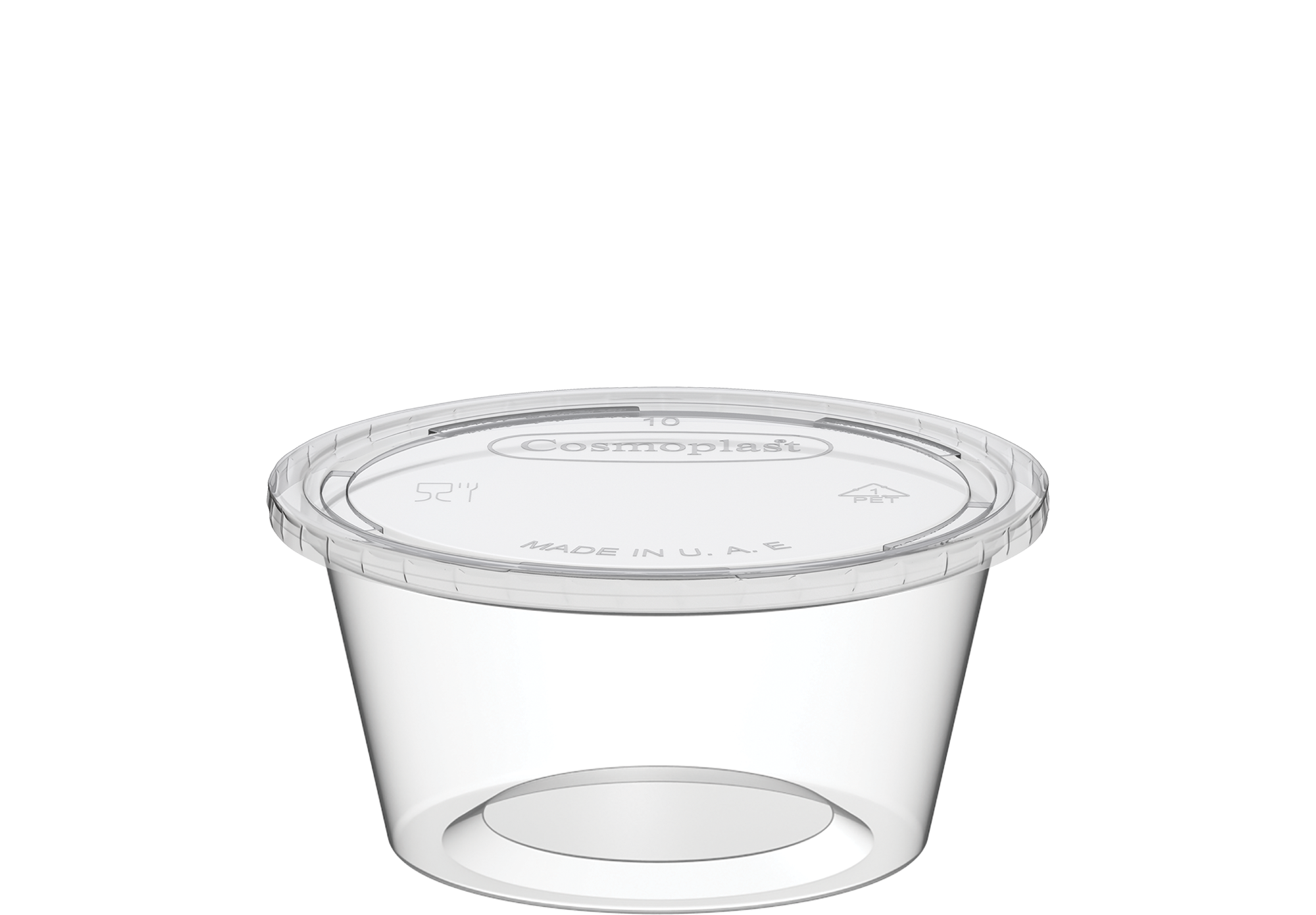 Cosmoplast Plastic Sauce Cups Clear With Clear Lid 2 Oz 100 Pcs Cosmoplast Uae 3199