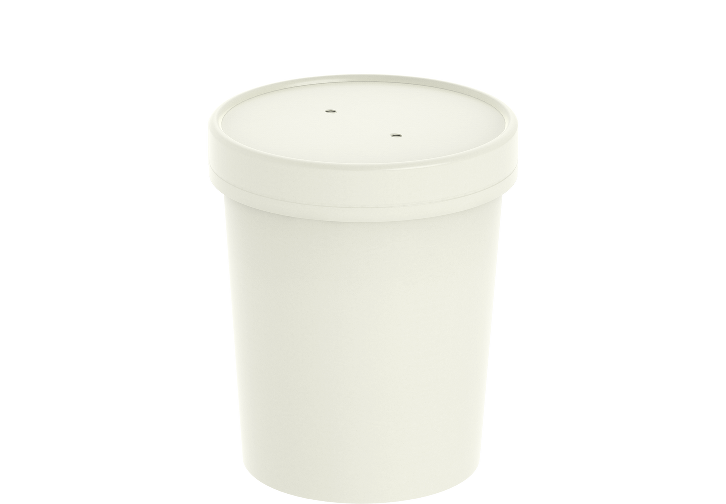 32 oz Pack of 20 White Kraft Soup Containers with Lids
