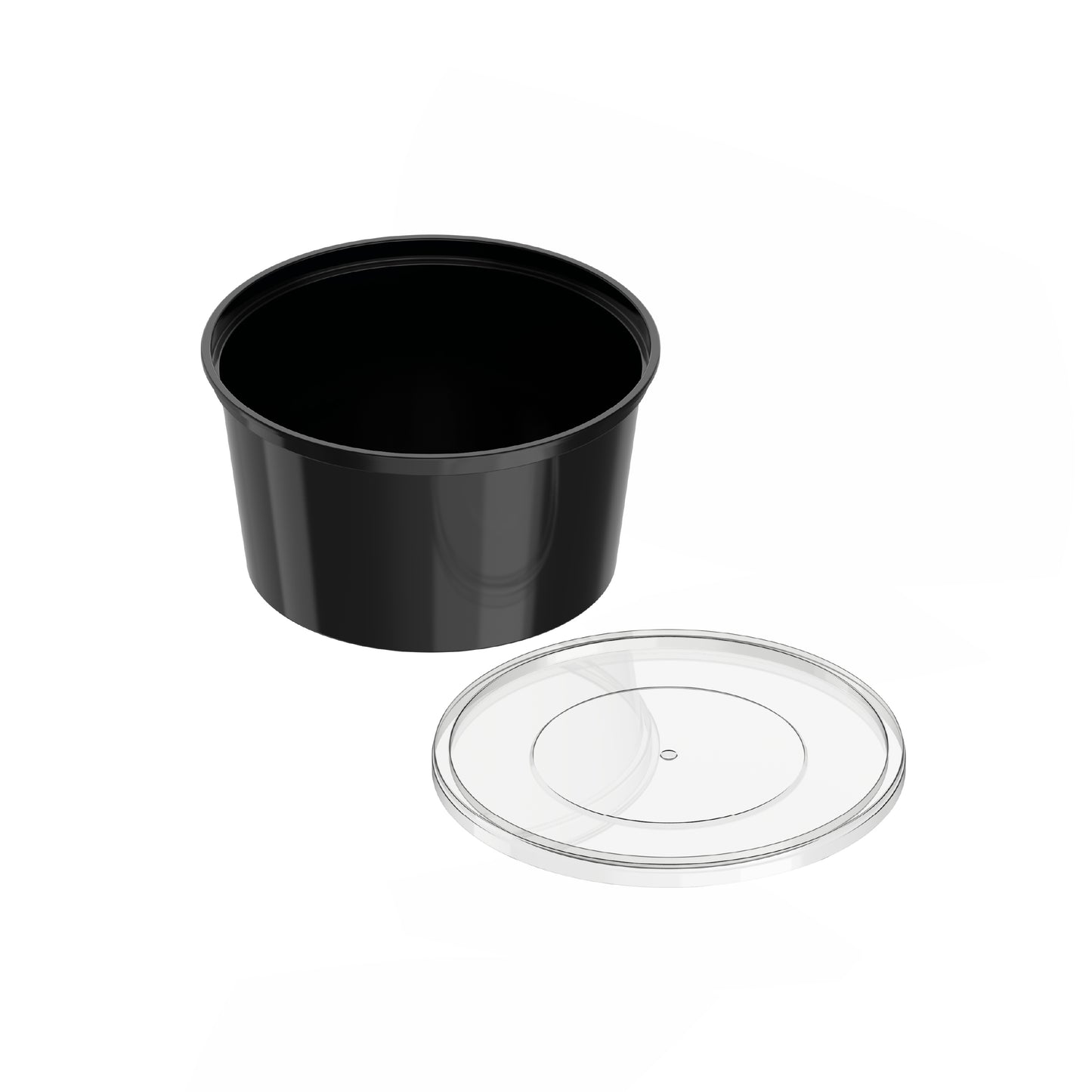 450 ml Pack of 10 Black Microwave Containers with Clear Lids
