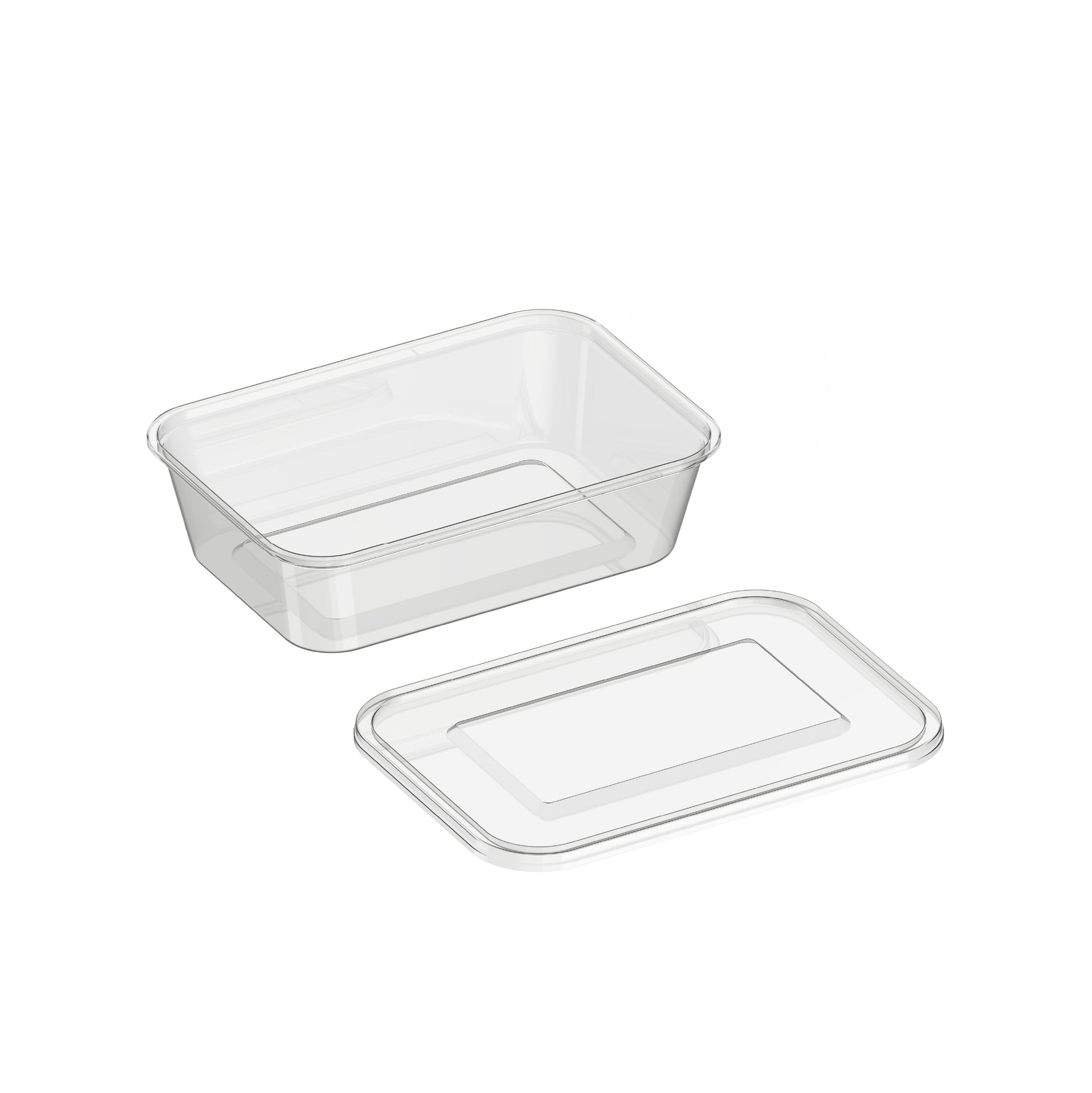 500 ml Pack of 10 Clear Microwave Containers with Clear Lids