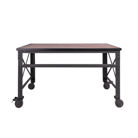 Work Table Desk with Solid Wood Top