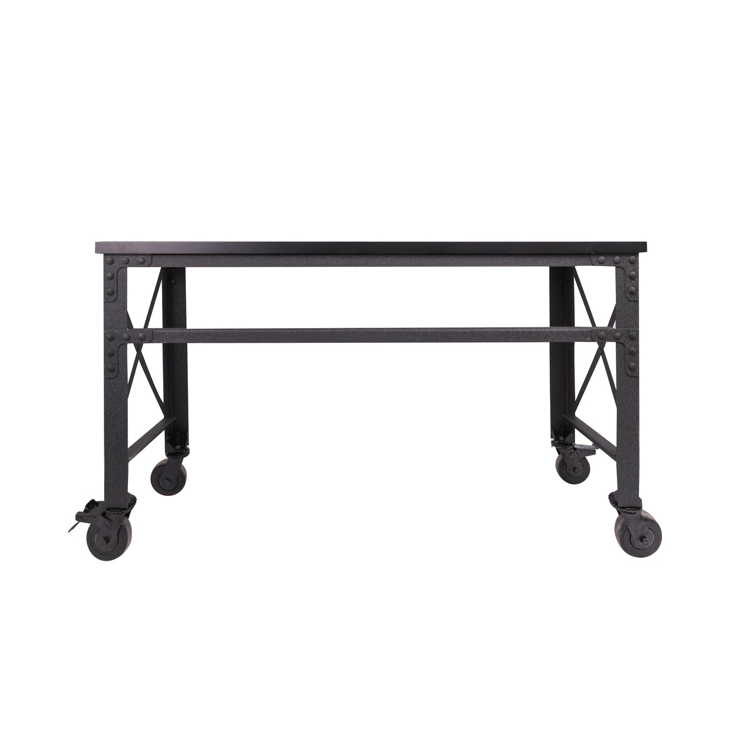 Work Table Desk with Solid Wood Top