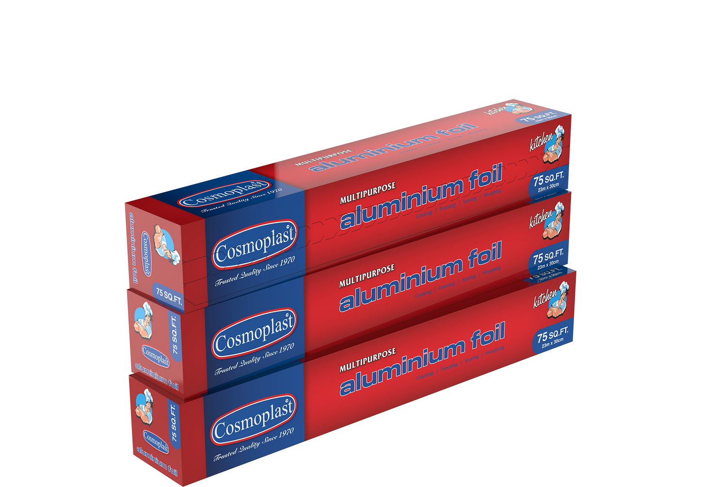 Aluminium Foil 30 cm - 75 Sq. Ft. Pack of 3