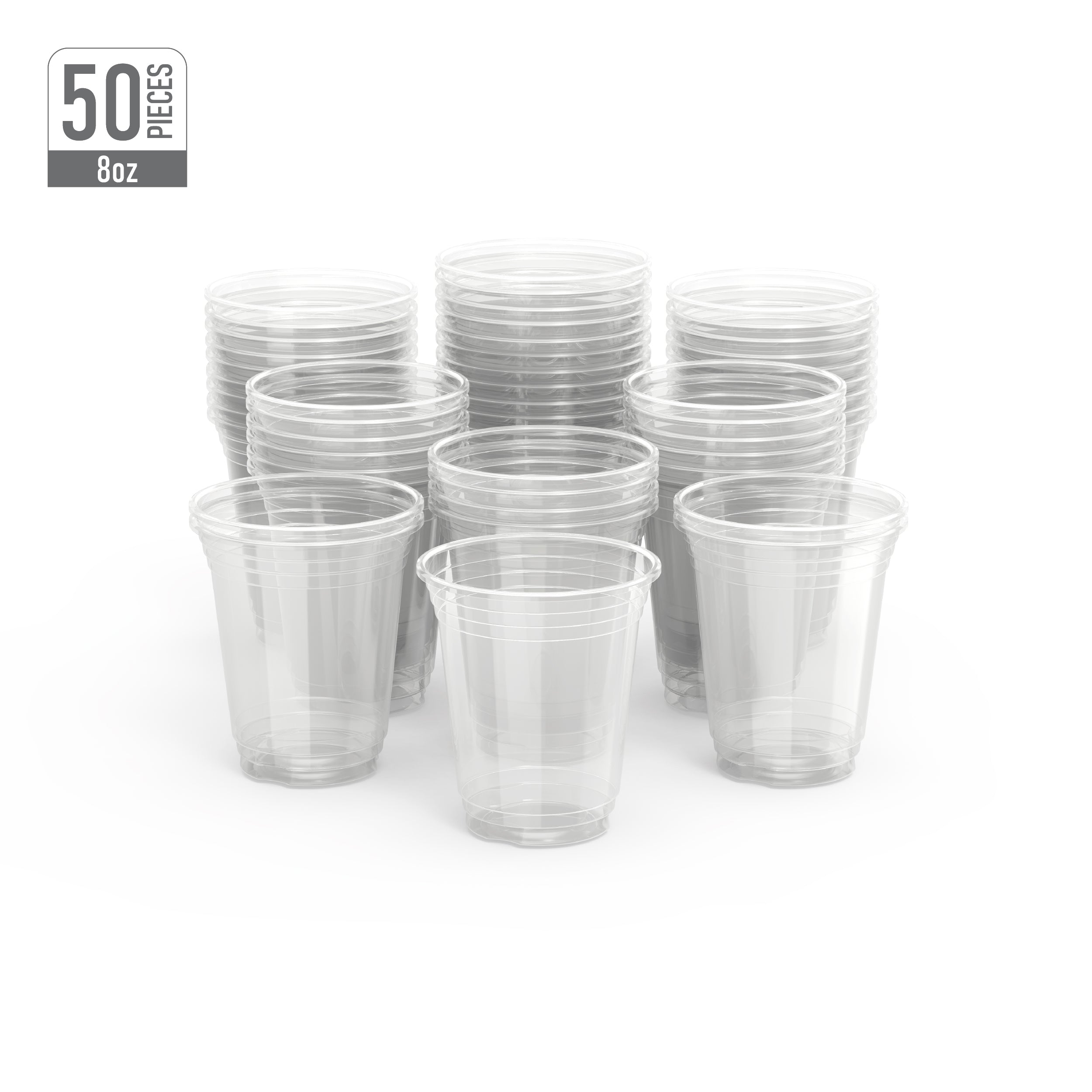 Cosmoplast Plastic Juice Cups Clear 8 oz. - 50 Pcs. – Cosmoplast UAE