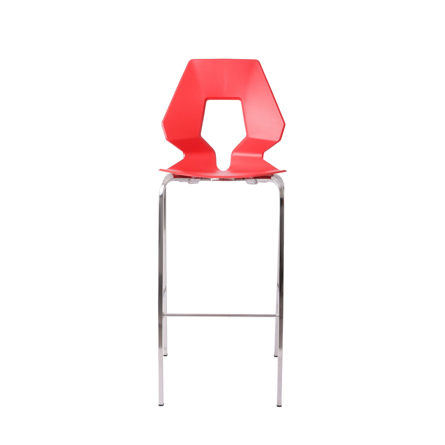 Prodige Bar Stool with Chrome Legs, Crimson Red