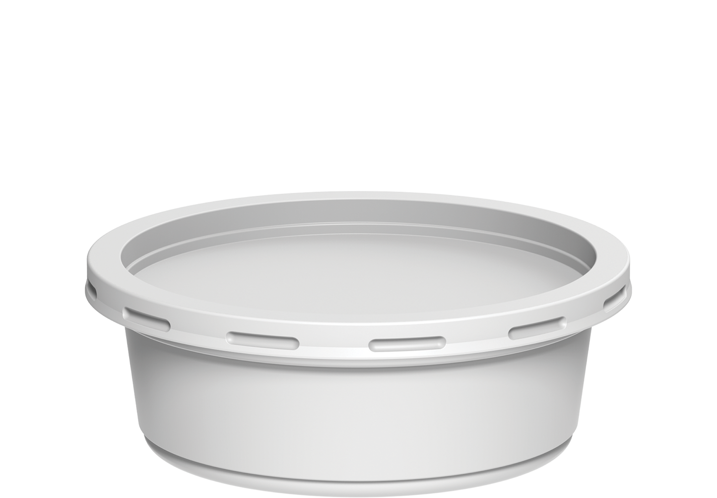 225 ml Plastic White Catering Containers with White Lids