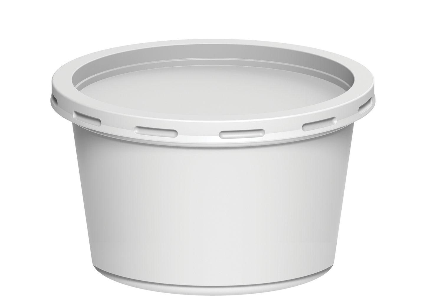 400 ml Pack of 20 Plastic White Catering Containers with White Lids