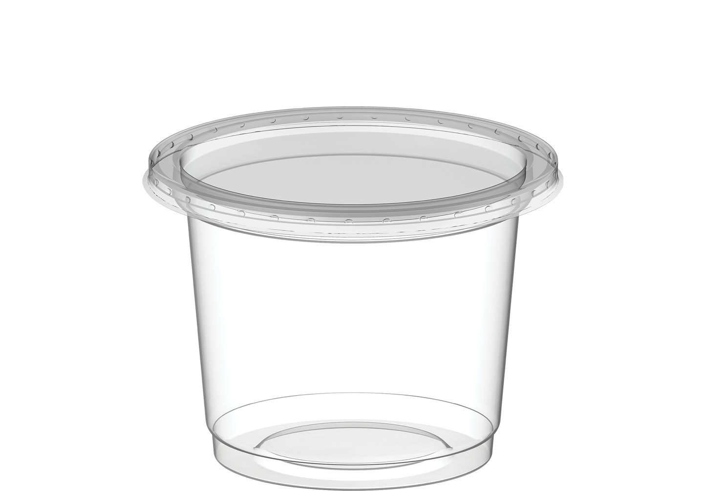 1 oz Pack of 100 CZ03 Clear Sauce Cups with Clear Lids