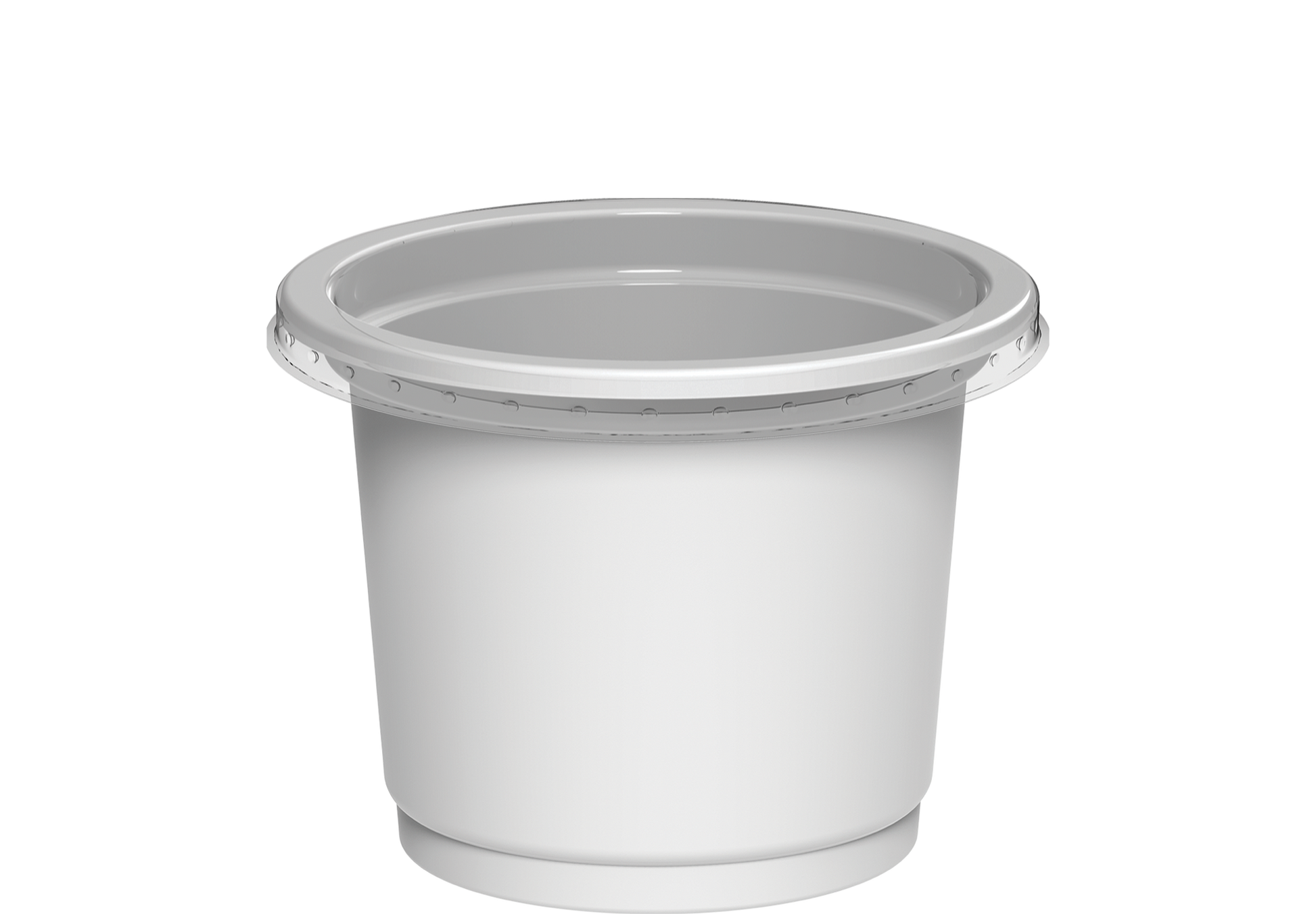 1 oz Pack of 100 CZ03 White Sauce Cups with Clear Lids