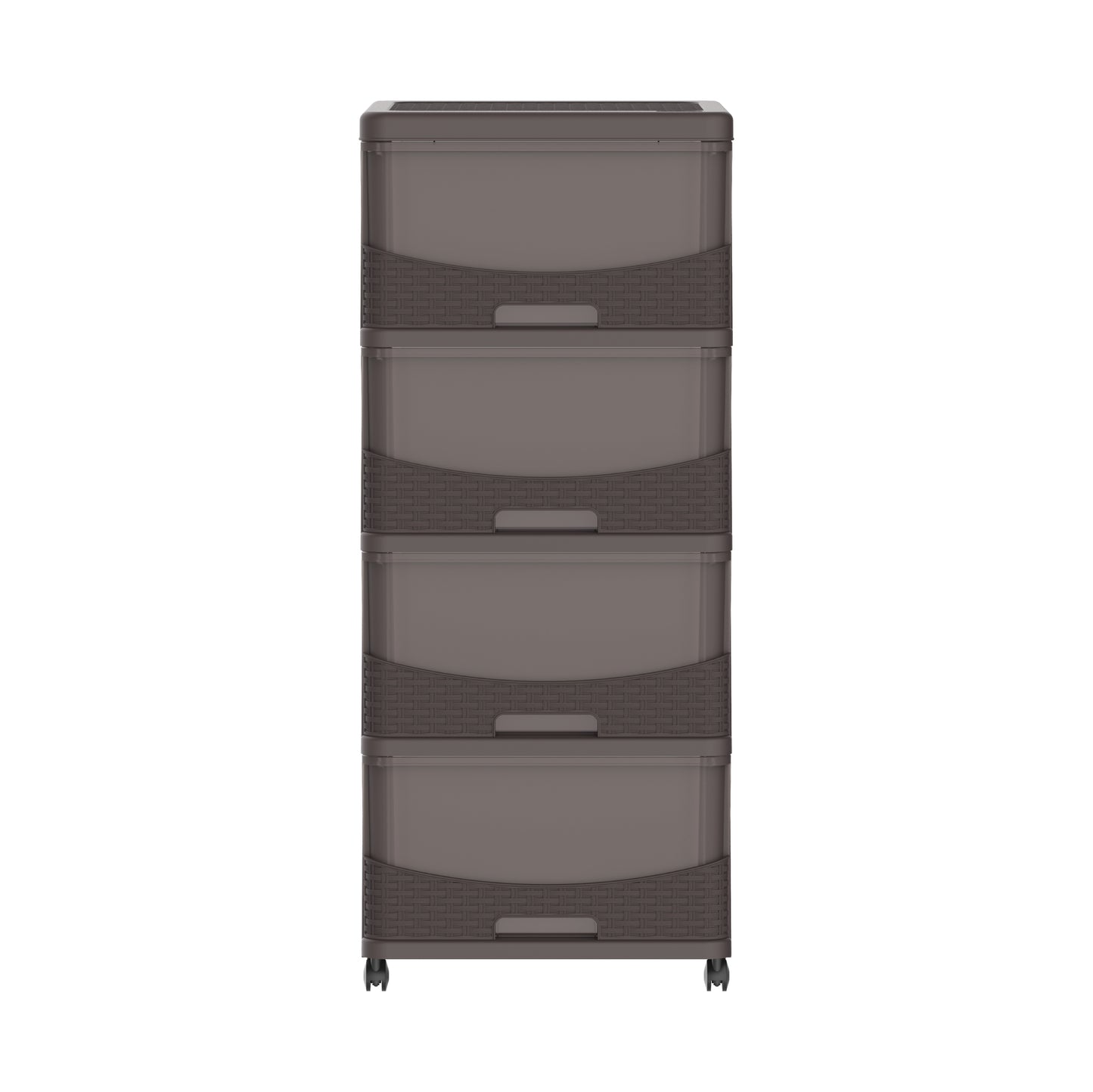 4 Tiers Storage Cabinet with Drawers & Wheels