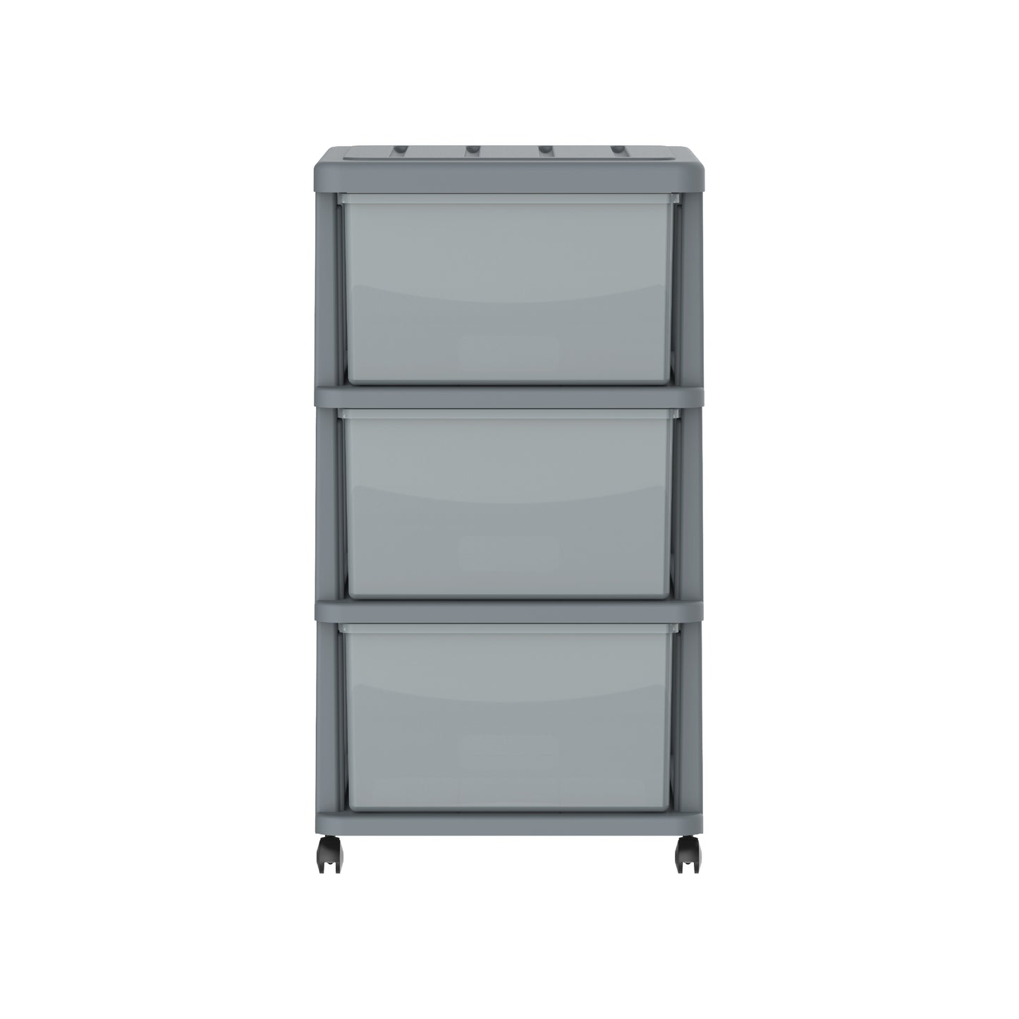 3 Tiers Storage Cabinet with Drawers & Wheels