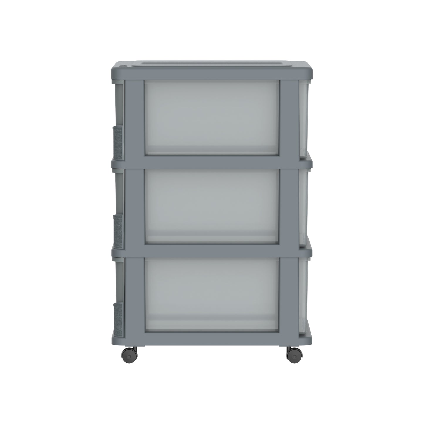 3 Tiers Storage Cabinet with Drawers & Wheels