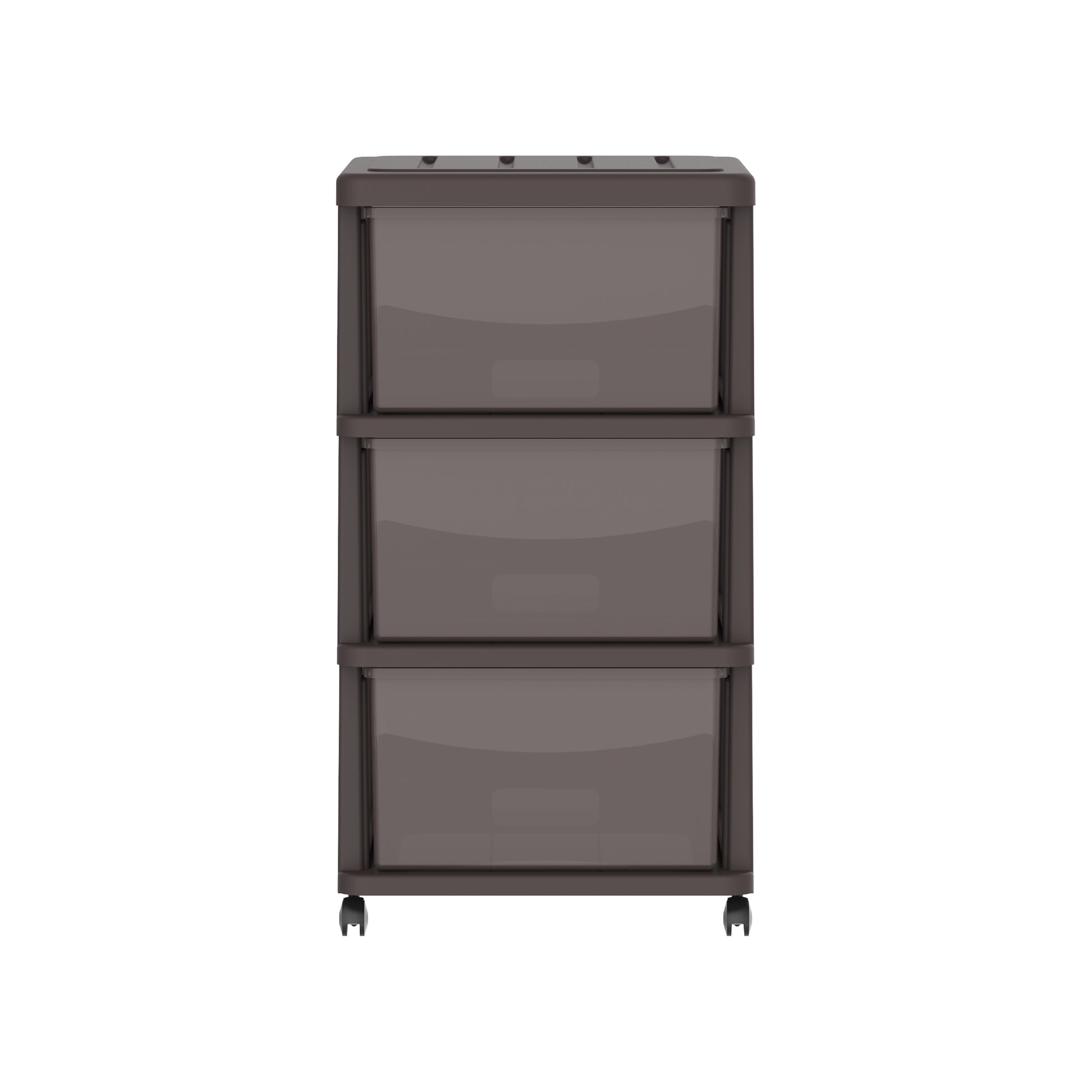 3 Tiers Storage Cabinet with Drawers & Wheels