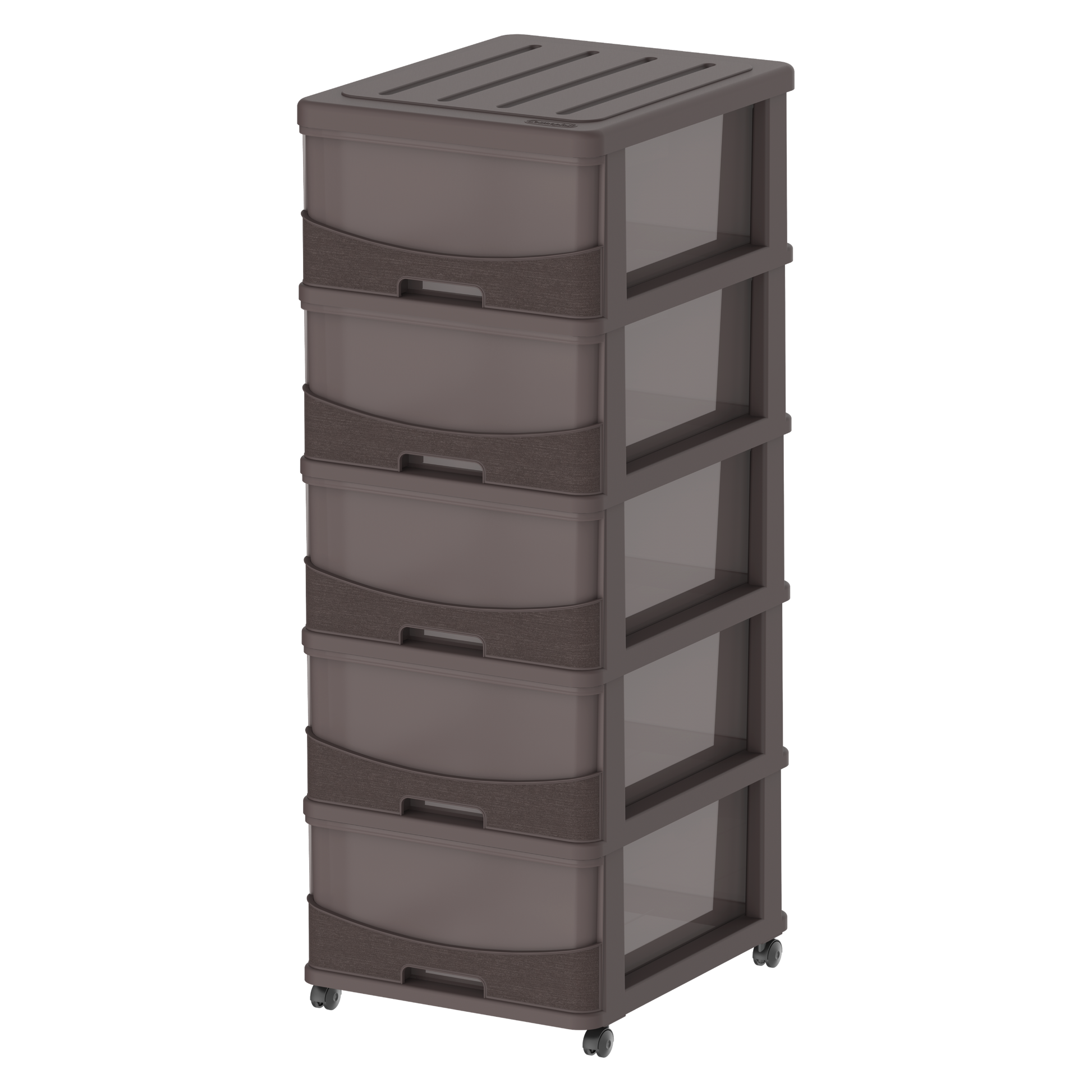 5 Tiers Storage Cabinet with Drawers & Wheels