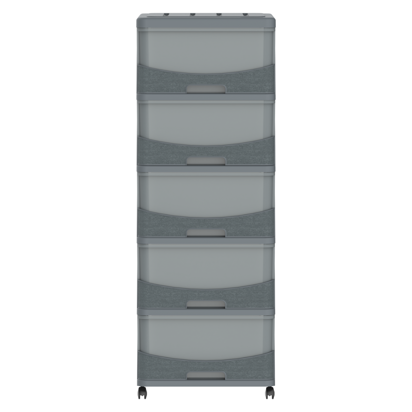5 Tiers Storage Cabinet with Drawers & Wheels