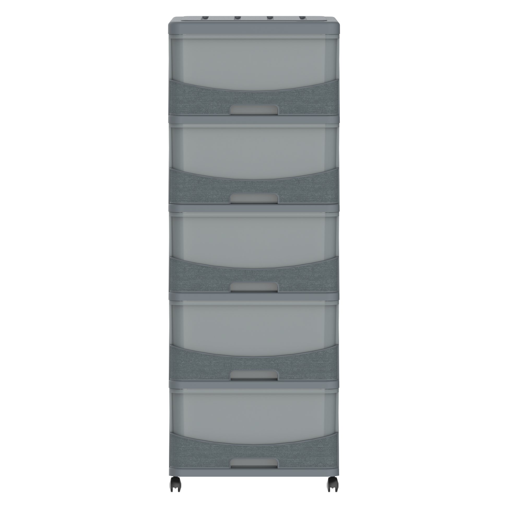 5 Tiers Storage Cabinet with Drawers & Wheels