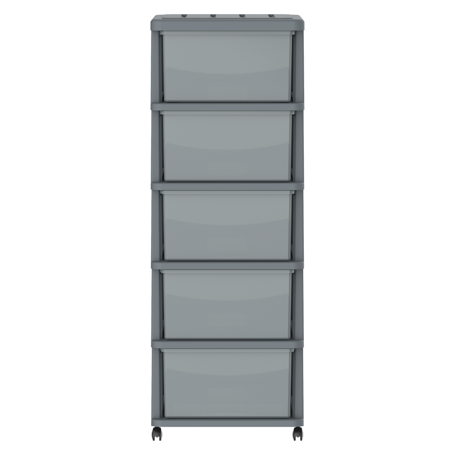 5 Tiers Storage Cabinet with Drawers & Wheels