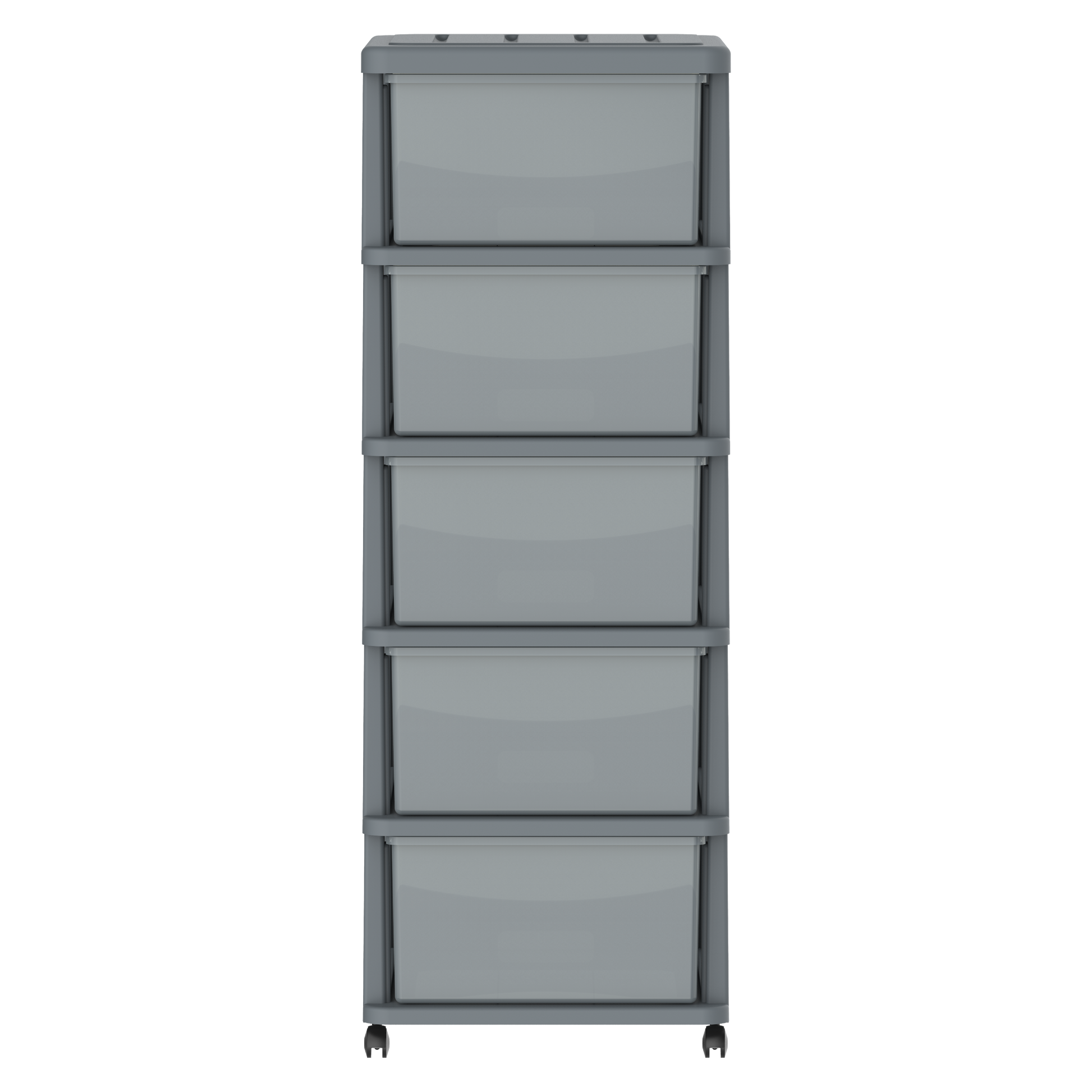 5 Tiers Storage Cabinet with Drawers & Wheels