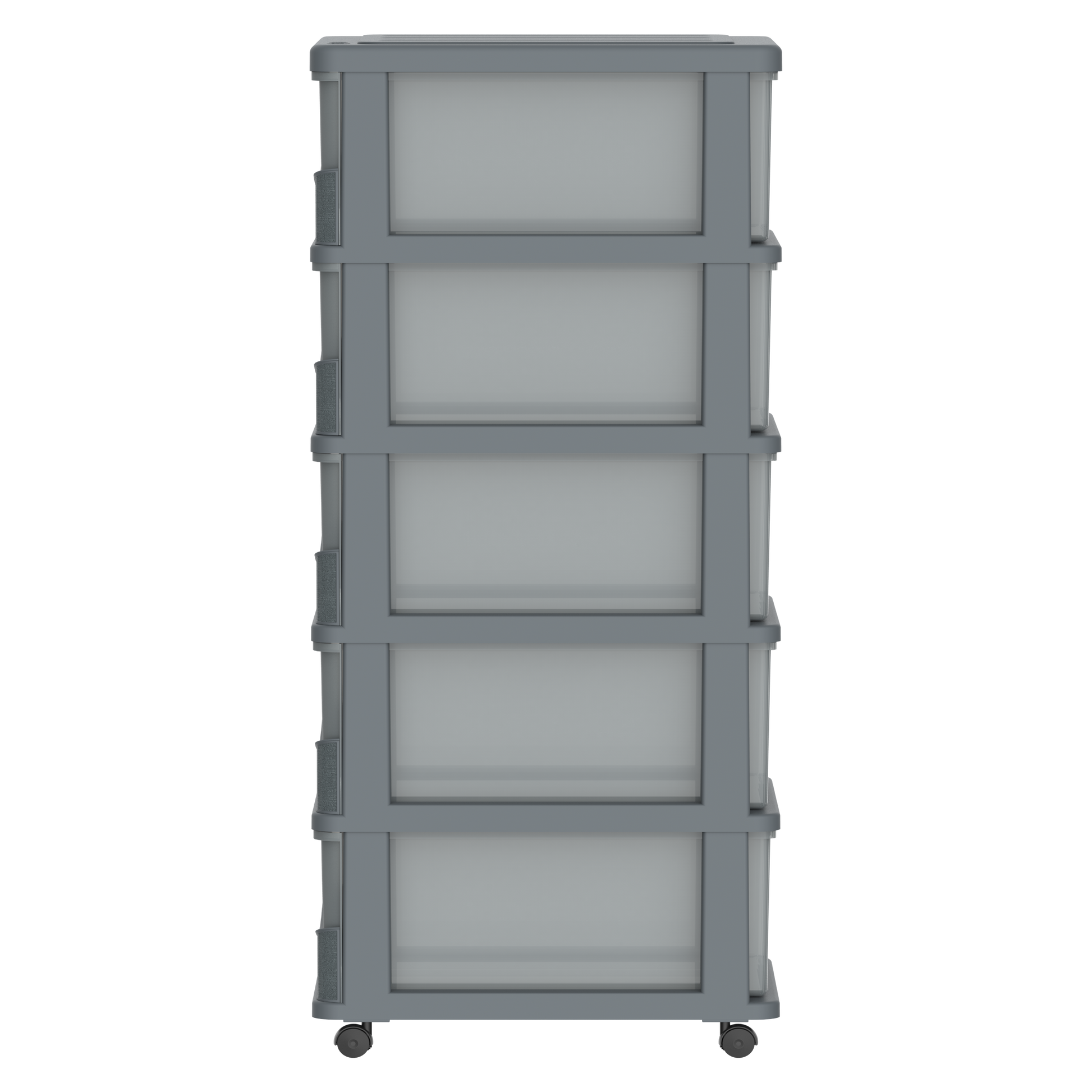 5 Tiers Storage Cabinet with Drawers & Wheels
