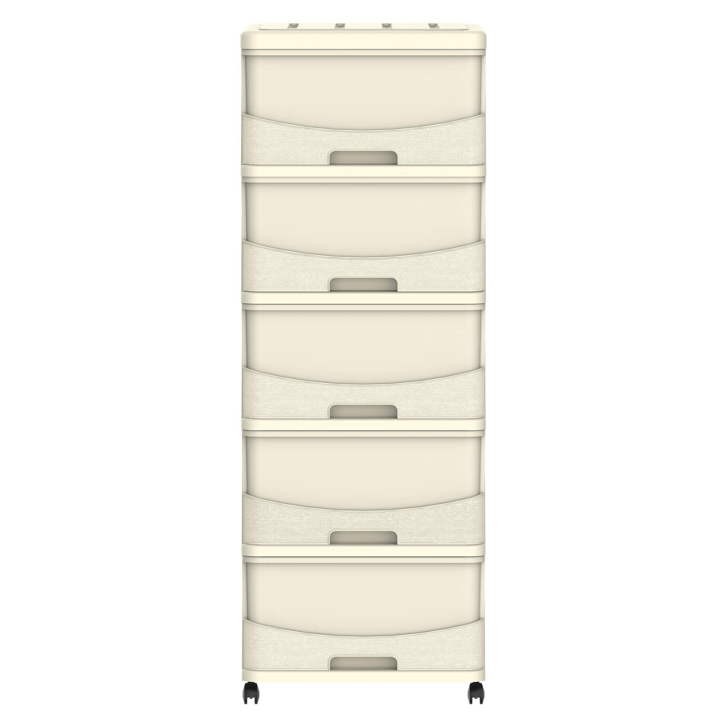 5 Tiers Storage Cabinet with Drawers & Wheels