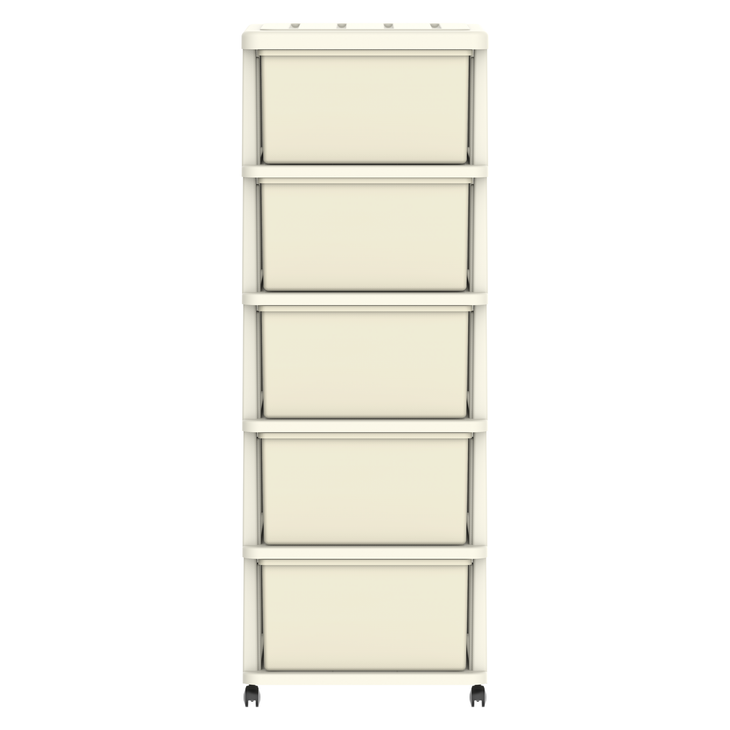 5 Tiers Storage Cabinet with Drawers & Wheels