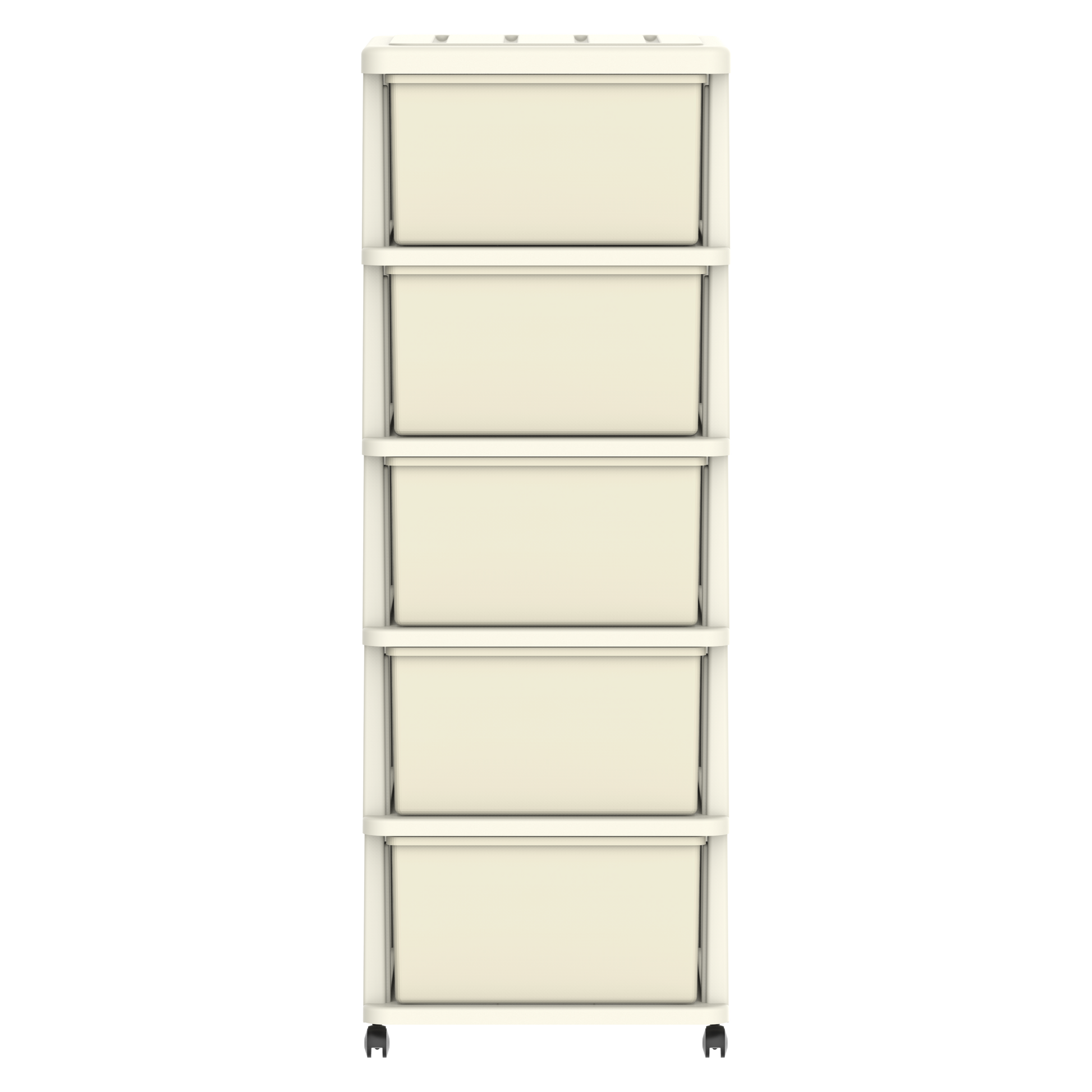 5 Tiers Storage Cabinet with Drawers & Wheels