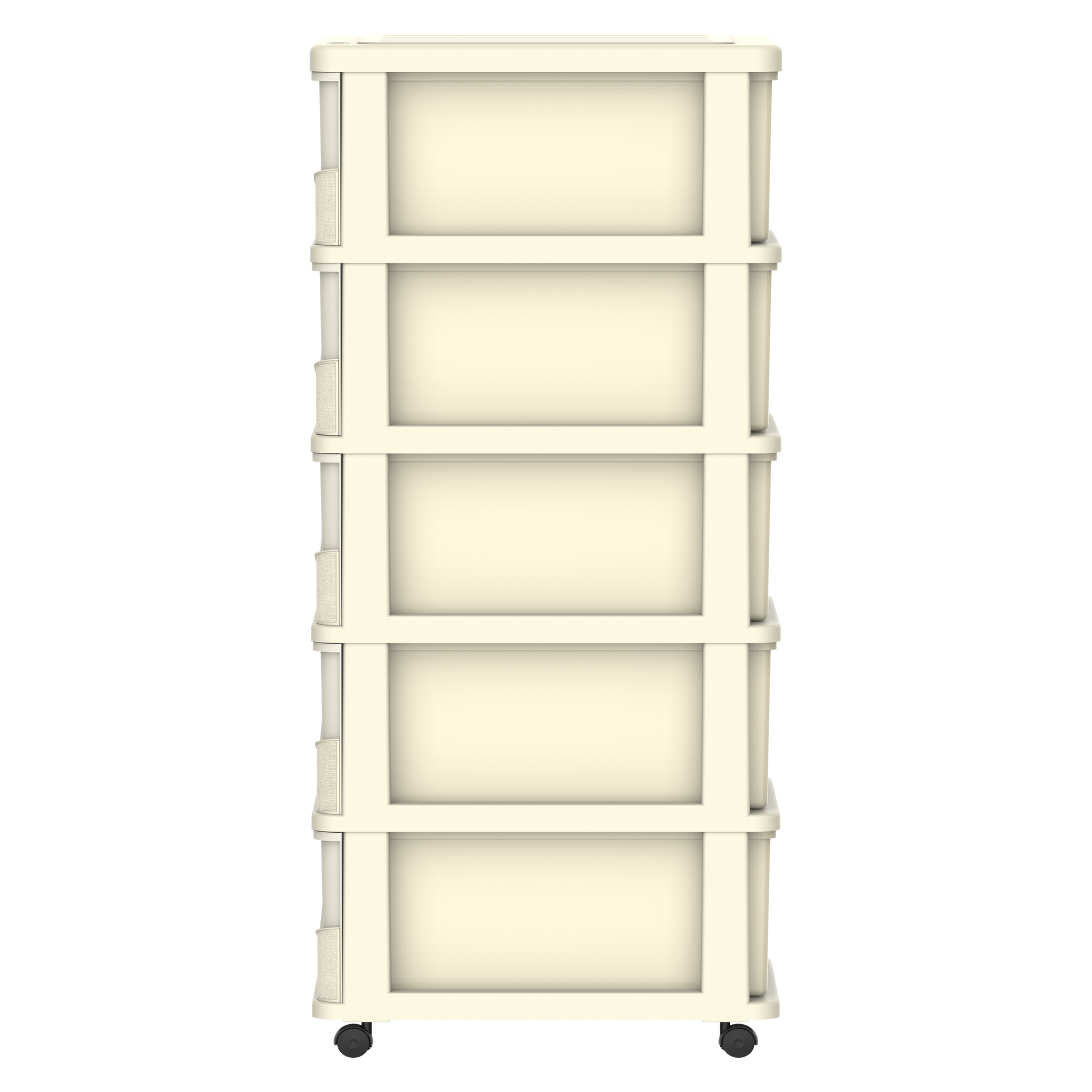 5 Tiers Storage Cabinet with Drawers & Wheels