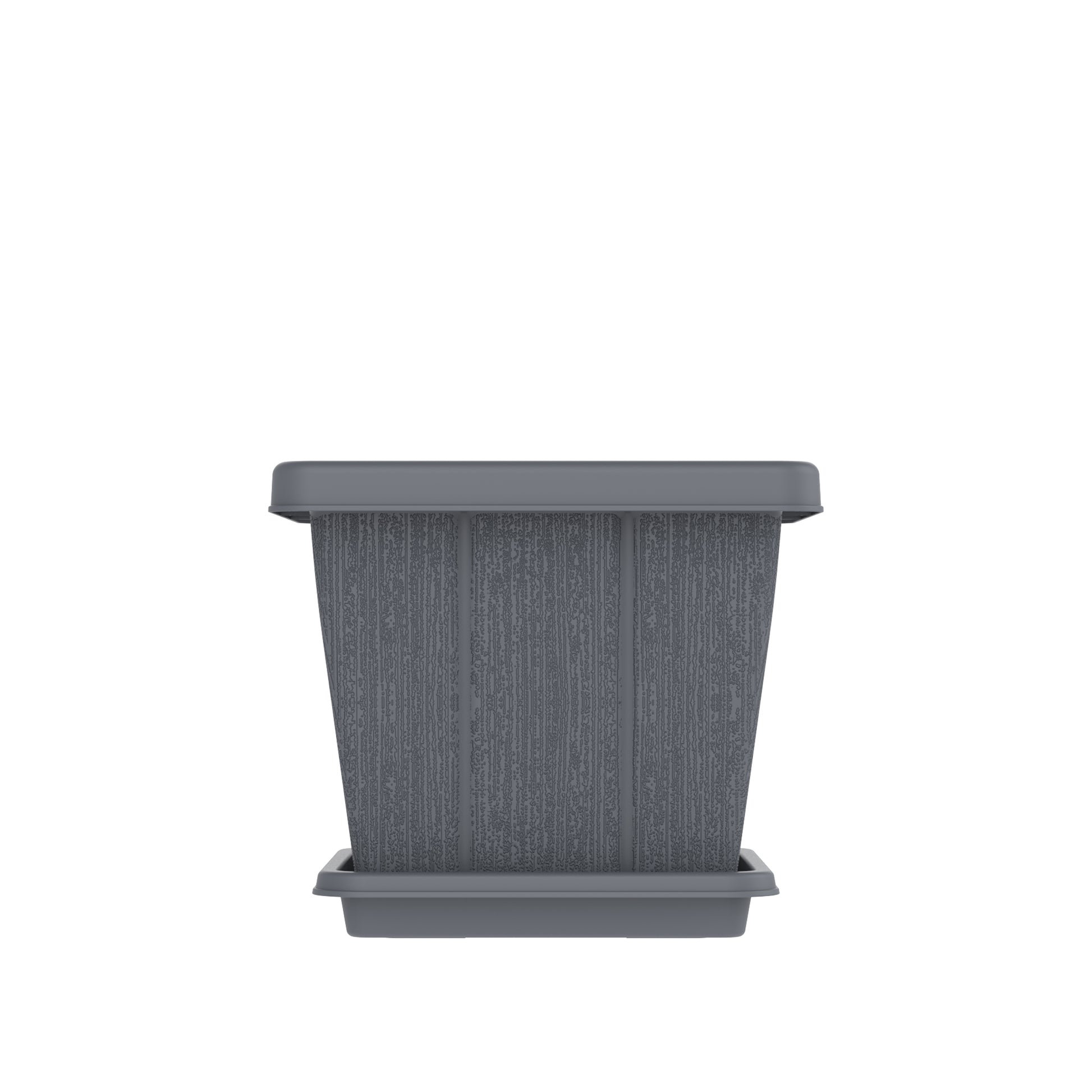 Cosmoplast 10L Cedargrain Square Planter with Tray