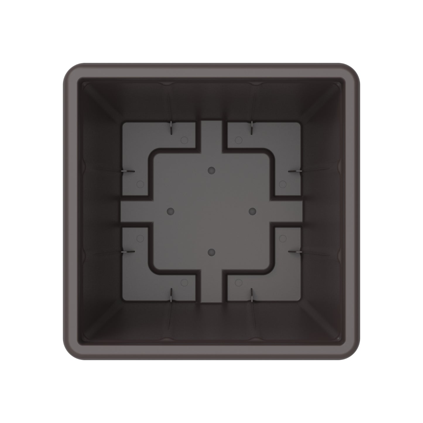 Cosmoplast UAE 30L Cedargrain Square Planter with Tray