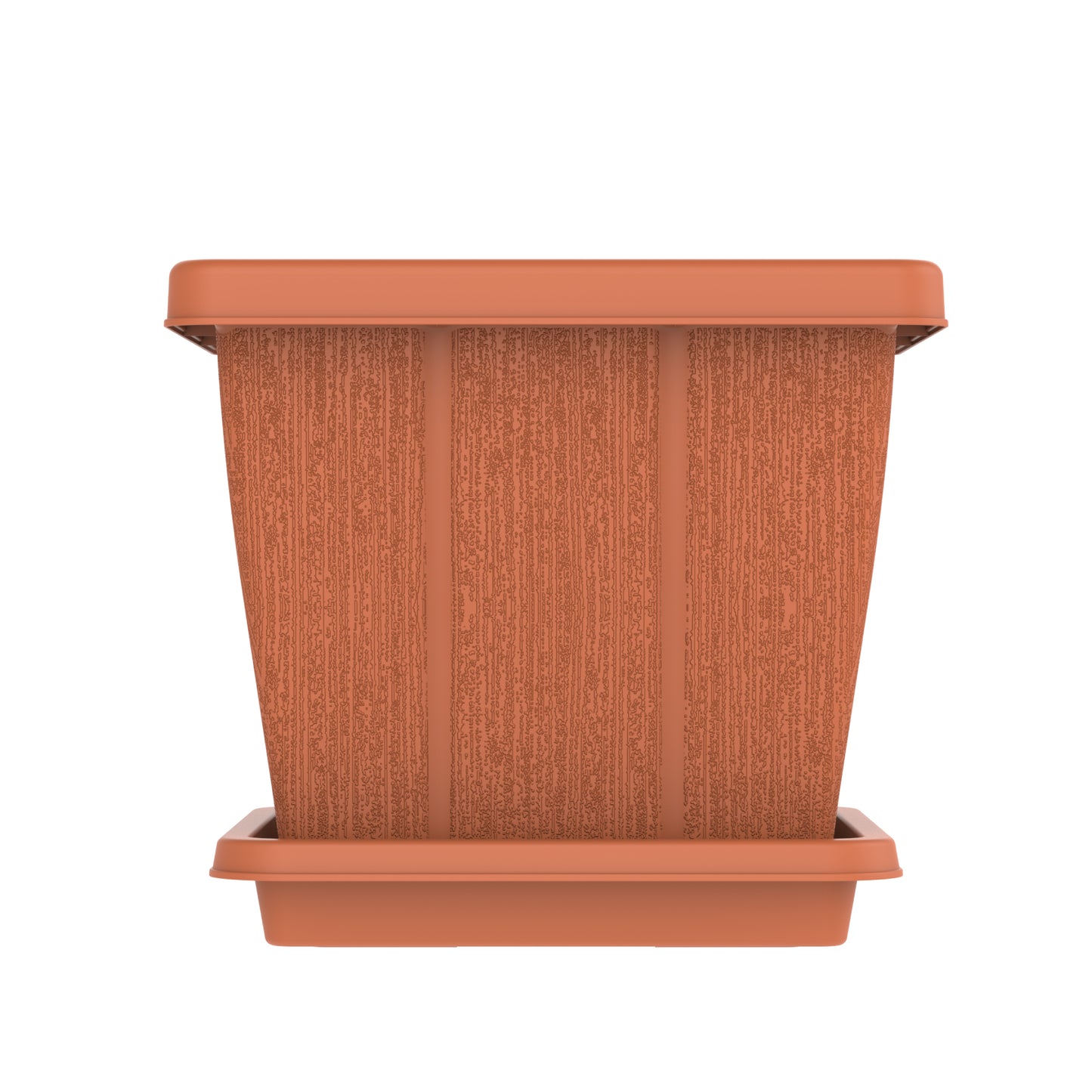 Cosmoplast UAE 30L Cedargrain Square Planter with Tray