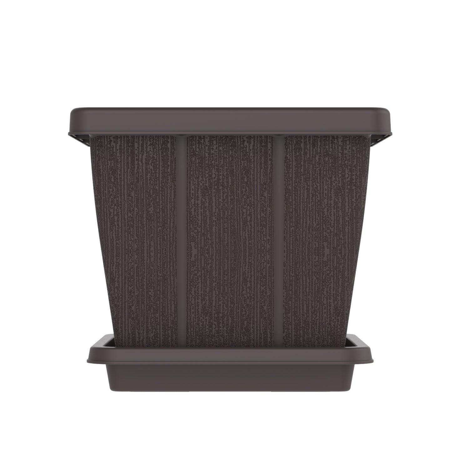 Cosmoplast UAE 30L Cedargrain Square Planter with Tray