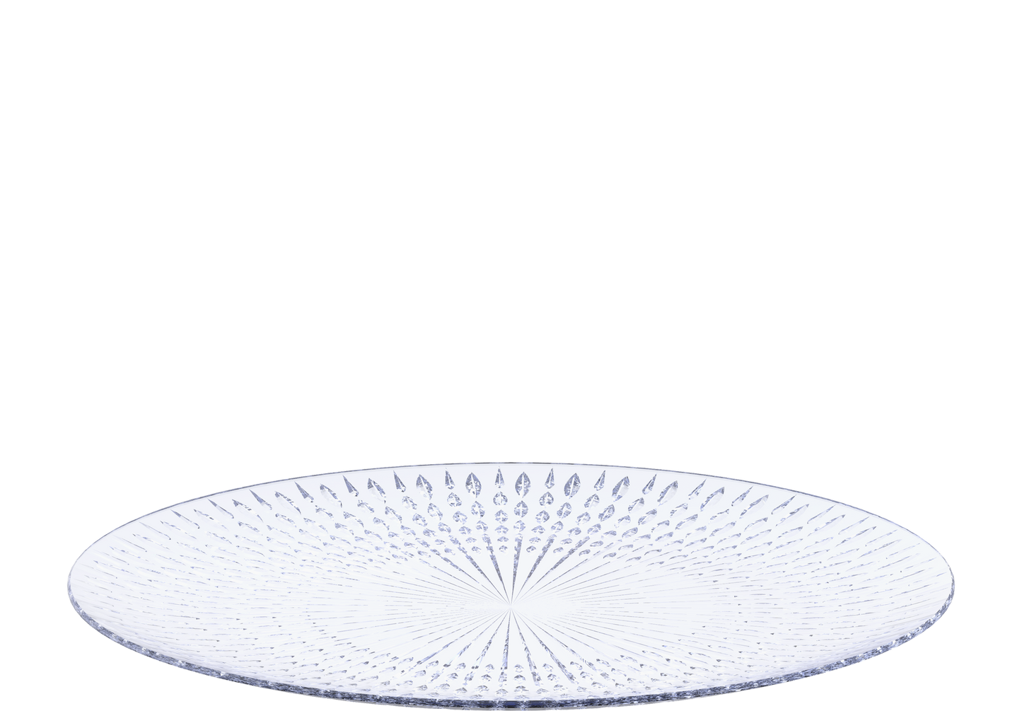 Plastic Crystal Plates - Pack of 6 Pcs.