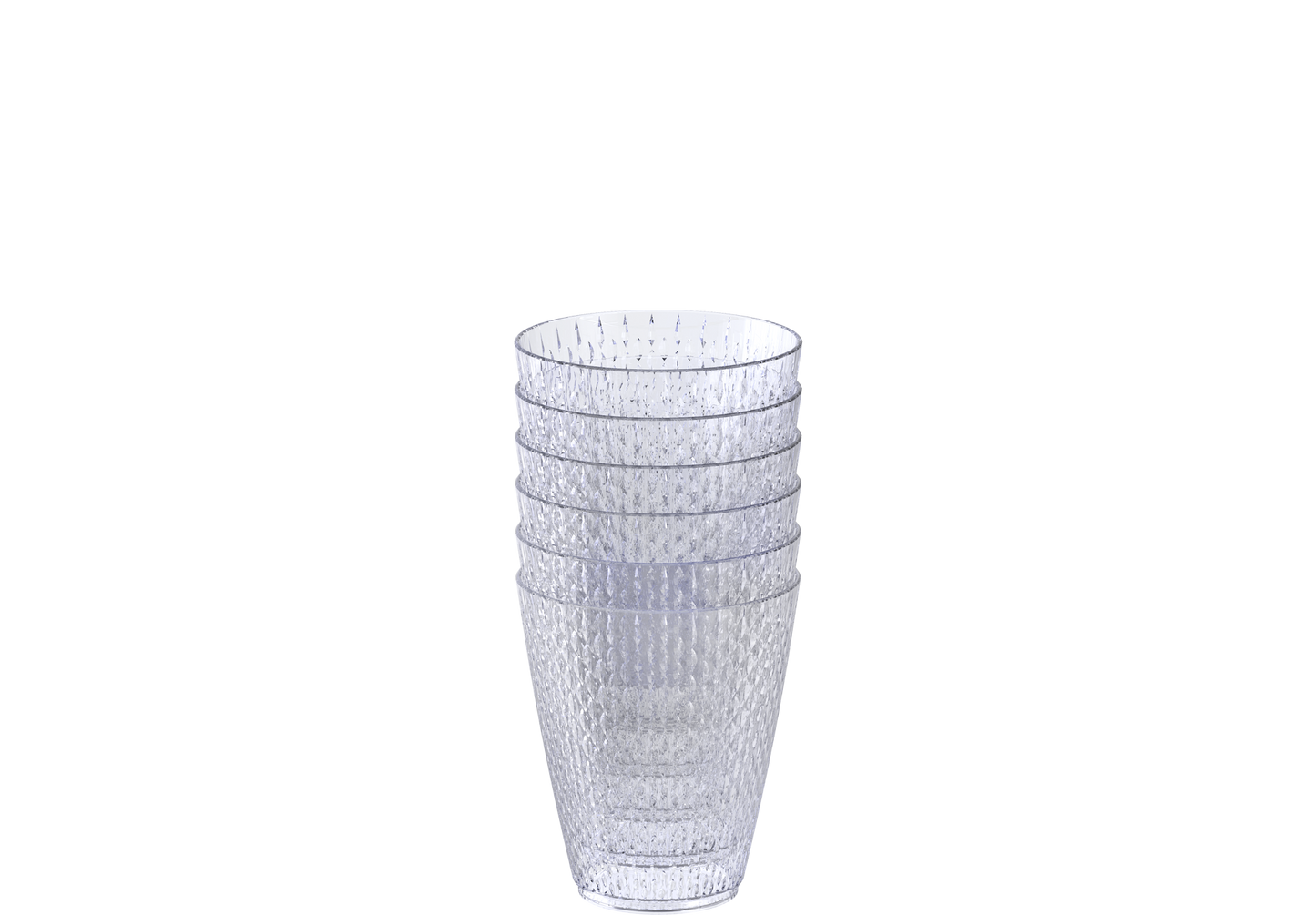 Plastic Crystal Cups - Pack of 6 Pcs.